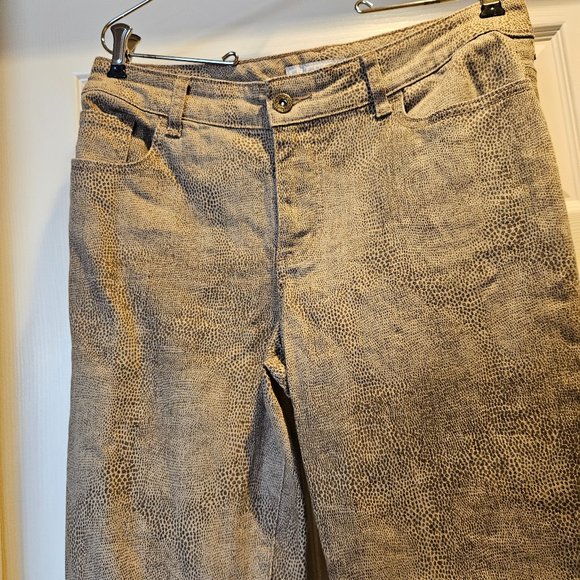 Pants, Chicos Platinum Animal print Cotton and Lycra, Jean style. - Picture 2 of 6